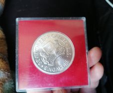 1973 Singapore Silver 5 Dollars Coin