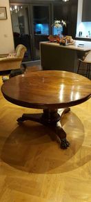 Antique Irish Regency Mahogany Tilt-Top Breakfast/Dining Table