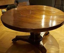 Antique Irish Regency Mahogany Tilt-Top Breakfast/Dining Table
