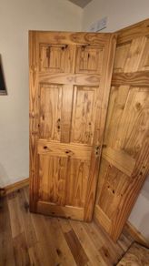 Six panel solid pine doors
