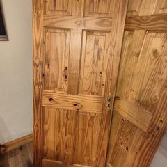Six panel solid pine doors