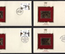 1982 Great Britain Death Centenary of Charles Darwin Commemorative stamps with Gold Replica Stamp First Day Cover (FDC)