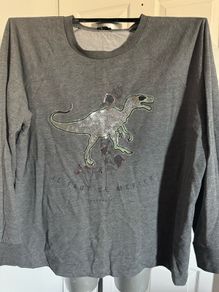 River Island dark grey silver sequin dinosaur size UK20 EU46/48 Postage included