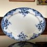 Antique Art Deco Cambridge Pattern Oval Serving Platter Meat Platter Hollinshead & Kirkham England ca 1910 Image 5