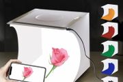 Portable Studio,Foldable Light Box for Photography with LED Light Mini Booth Shooting Tent kit Equipped with 6 Colors Background Cloths Built in Light