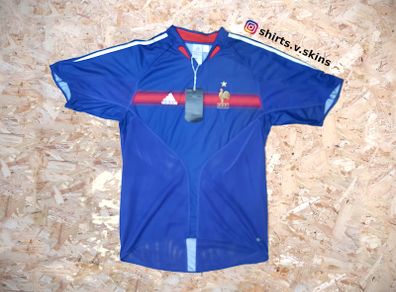 Vintage France Jersey 2004 adidas shirt  BNWT Soccer Football Vintage Retro Blue Brand New With Tags