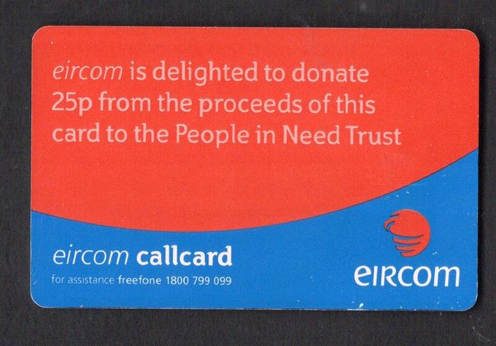 2000 Ireland 10 unit RTE-People in Need Telethon (ODS3) Call Card Used