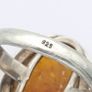 Vintage Natural Baltic Amber On Sterling Silver Ring Image 4