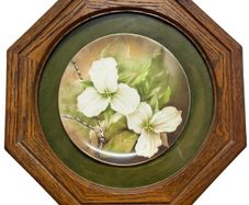 Stunning Framed Vintage Plate - Solid Oak Octagonal Frame