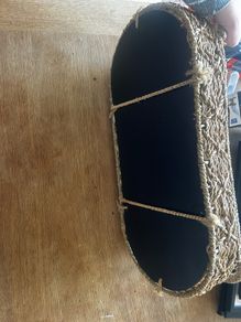 Woven Seagrass Serving Tray with Handles