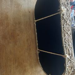 Woven Seagrass Serving Tray with Handles