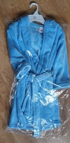 BNWT - Age - 4/5 Years - A Beautiful Blue Hooded Dressing Gown - #