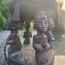 Stunning Vintage African Tribal Hand-carved Hardwood Ebony Divination Bowl Image 10