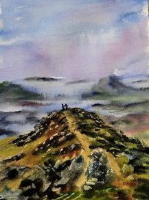 diamond hill Connemara watercolour