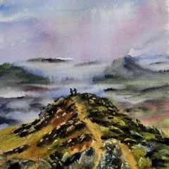 diamond hill Connemara watercolour