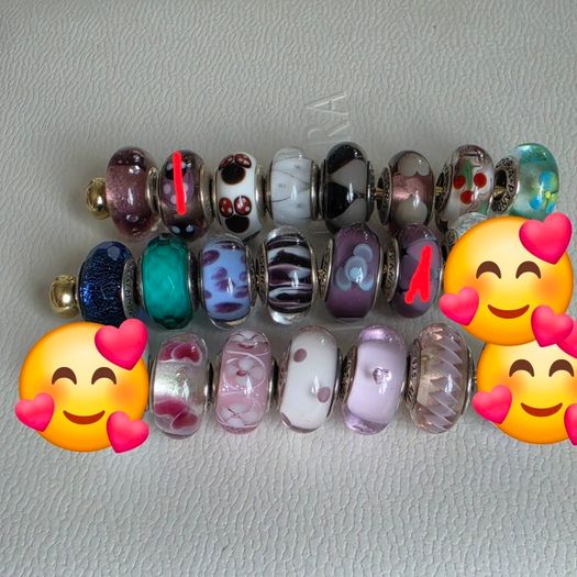 Pandora various charms murano glass charms,very good condition 15e each charm