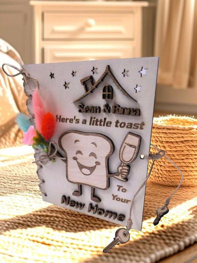 Personalised New Home Card -Wooden Occasional Card