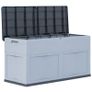320L Outdoor Garden Storage Box  Lockable Grey Cushion & Tool Storage Image 4