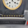 Large Antique Slate Clock With Bell 19th Century Clocks Image 4