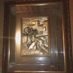 Linea Fusco Italian Silver {925} Italian art work mirror framed 3D sculpture wall art