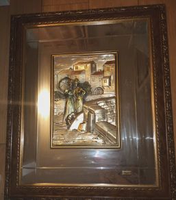 Linea Fusco Italian Silver {925} Italian art work mirror framed 3D sculpture wall art