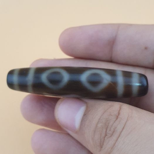Vintage Himalayan Tibetan 4 Eyes Agate Dzi Bead Amulet