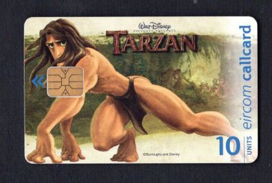 1999 Ireland 10 unit Tarzan Stretching (Axalto/Gemalto (Gemplus) AX01) Call Card Used