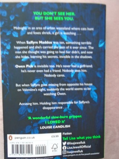Paperback book, Fiction, Book, Invisible Girl, Lisa Jewell