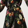 ZARA  black dress floral print wrap around S Image 5