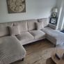 Beige / cream 4 seater sofa with 2 chaise Image 3
