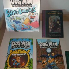 Kids Books & Puzzle Bundle  Dog Man
