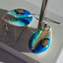 Cowrie Ocean Theme with Sea Turtles Earrings Image 3