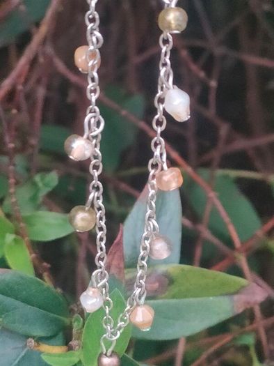 Vintage Sterling Silver necklace with Semi-Precious stones