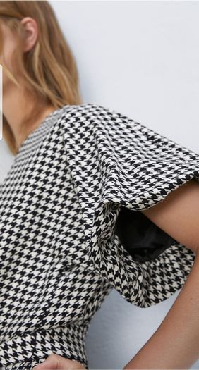 Zara houndstooth dress Bloggers favorite XS