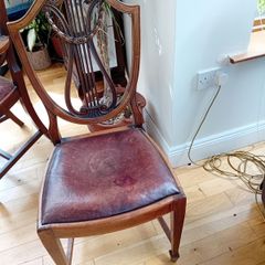 Dining chairs x 6 + carver