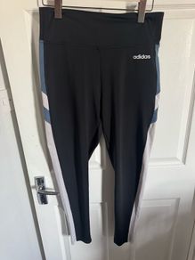 Adidas Climalite black ladies leggings size L UK16/18 EU44/46 Postage included
