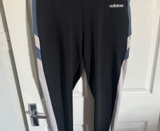 Adidas Climalite black ladies leggings size L UK16/18 EU44/46 Postage included