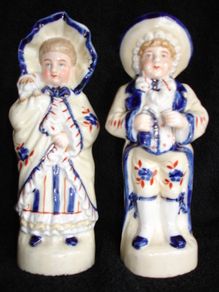 Pair of German  Victorian Bisque Figurines  circ 1800s