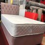New 3ft Single Divan Beds. Stylist Headboard Options. Optional Drawers Storage And Tufted Memory Foam Mattresses Instock Image 6