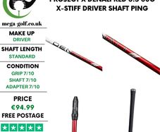 Project X Denali Red 6.5 60G X-Stiff Driver Shaft / Ping 4th Gen