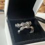 Pandora ring sterling silver pave black crystal Image 2