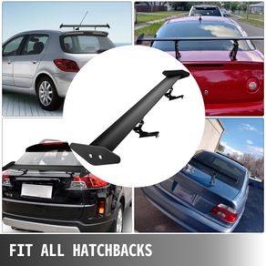 Universal Rear Wing Adjustable Brackets 43/53 In Aluminum Alloy Car Spoiler Tuning Accessory Installed on Hatchback Trunk