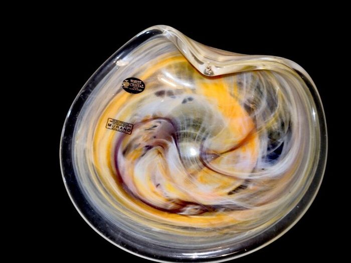 New Murano crystal bowl with label