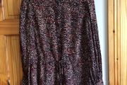 Hobbs Ladies Brown Multi Smart Blouse Size 8 including postage