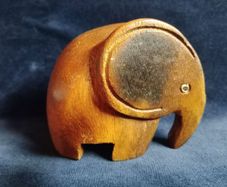 vintage wooden elephant