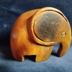 vintage wooden elephant