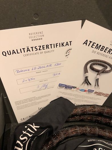 In-akustik Referenz LS-2404 Air Tellurium BiWire Speaker Cable BFA Banana 3,5m / Pair