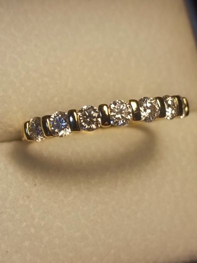 14kt Gold Filled Moissanite Band Ring