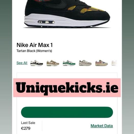 Premium Nike Air Max 1 Tartan