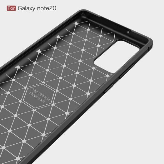 For Samsung Galaxy Note 20 / Note 20 5G Case Cover Carbon Fiber Design Shockproof Armor New - FHT28SMK3